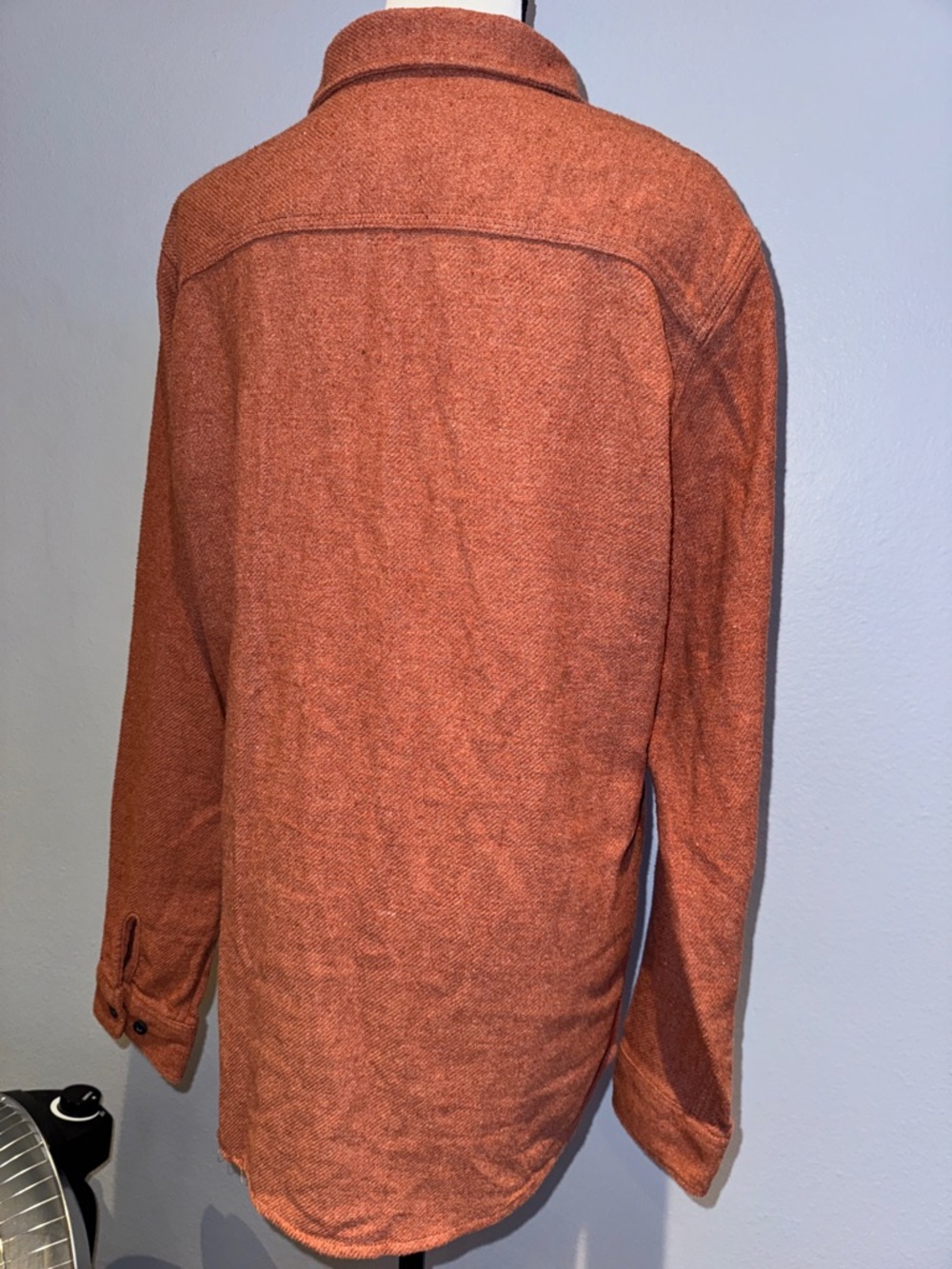 Brixton Rust Orange Button-Front Shacket with Chest Pockets - Picture 13 of 14